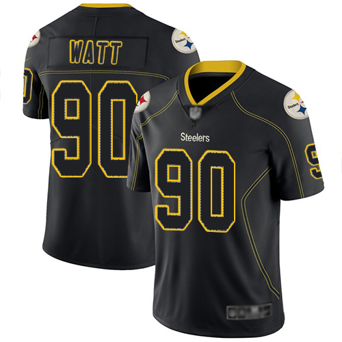 Men Pittsburgh Steelers Football #90 Limited Lights Out Black T J Watt Rush Nike NFL Jersey->women nfl jersey->Women Jersey